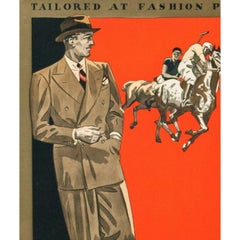 "Tailored At Fashion Park" c1930s Menswear Advert Signage