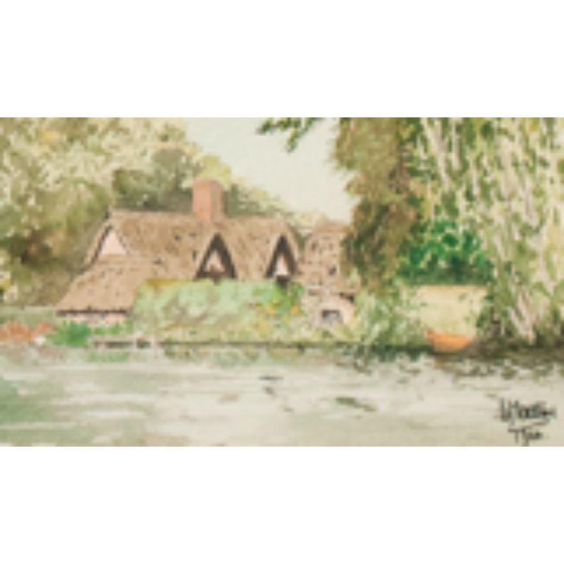 Charming landscape watercolour depicting the Old Teahouse in Flatford, England

1966

Art Sz: 6