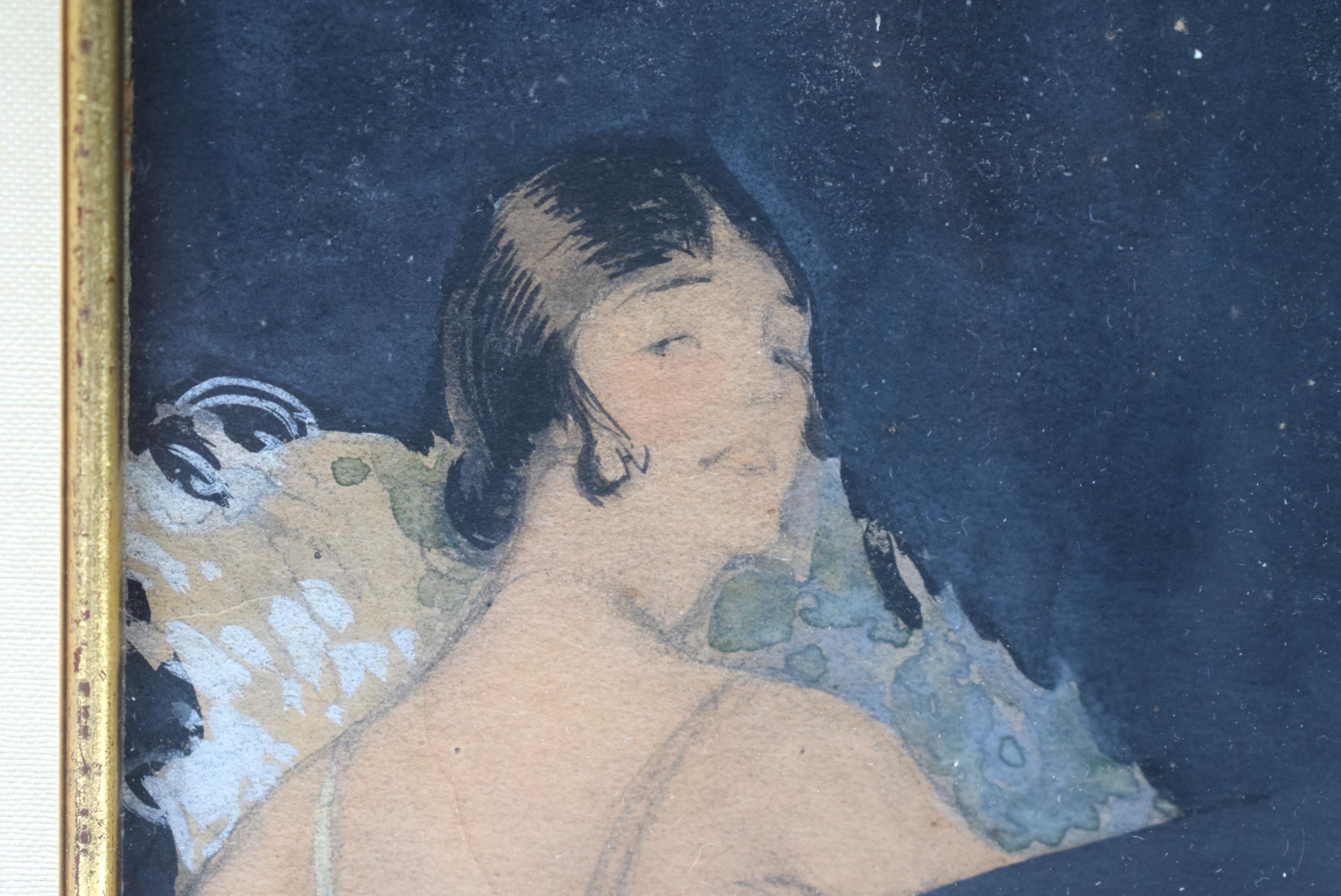 Elegant Evening Attire c1930s Gouache & Watercolour For Sale 3