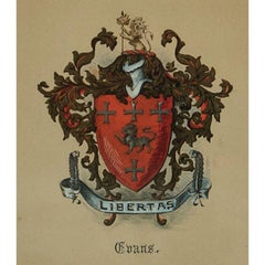 "Evans Libertas Coat-of-Arms" Watercolour