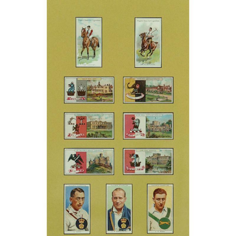 11 coloridas cartas de Player's Cigarettes enmarcadas a medida, incluyendo El Jockey y El Jugador de Polo

Tamaño de la imagen: 13 3/4 