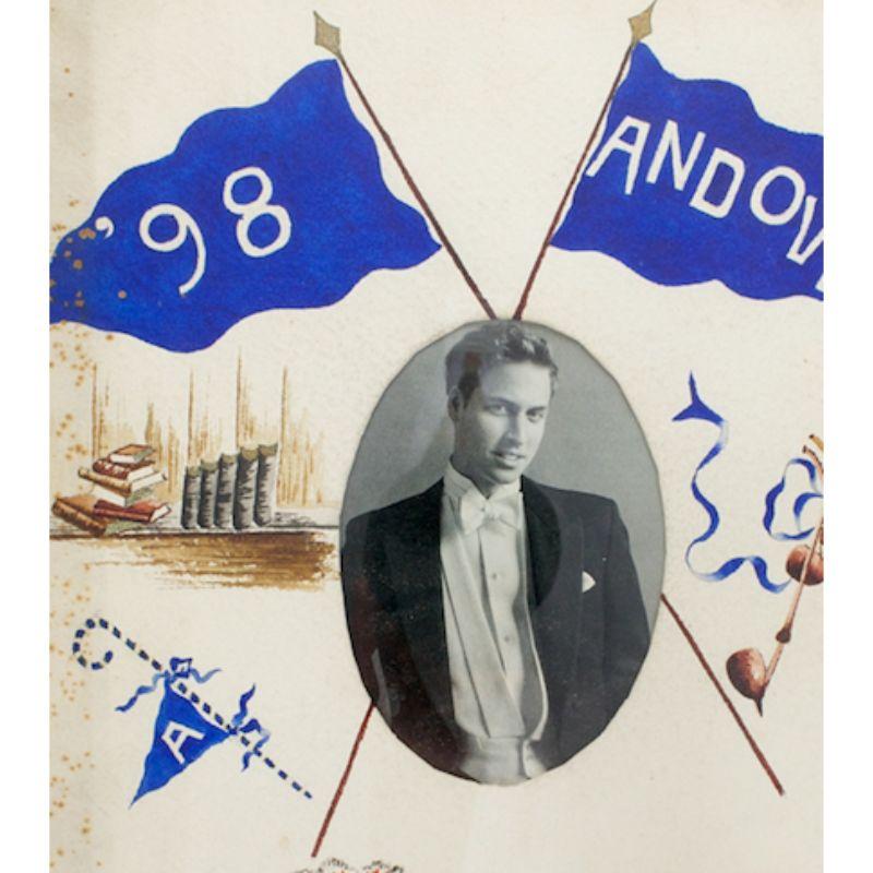 Classic Andover Prep School banner c1898

Replete w/ an inset portrait of Prince William

Art Sz: 11 1/2
