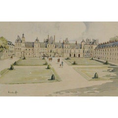 "Giardini del Palazzo" Acquerello del 1950 ca.