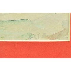 "Gaffing A Fish On The Susquehanna River" Watercolor by B.M. Kremitske