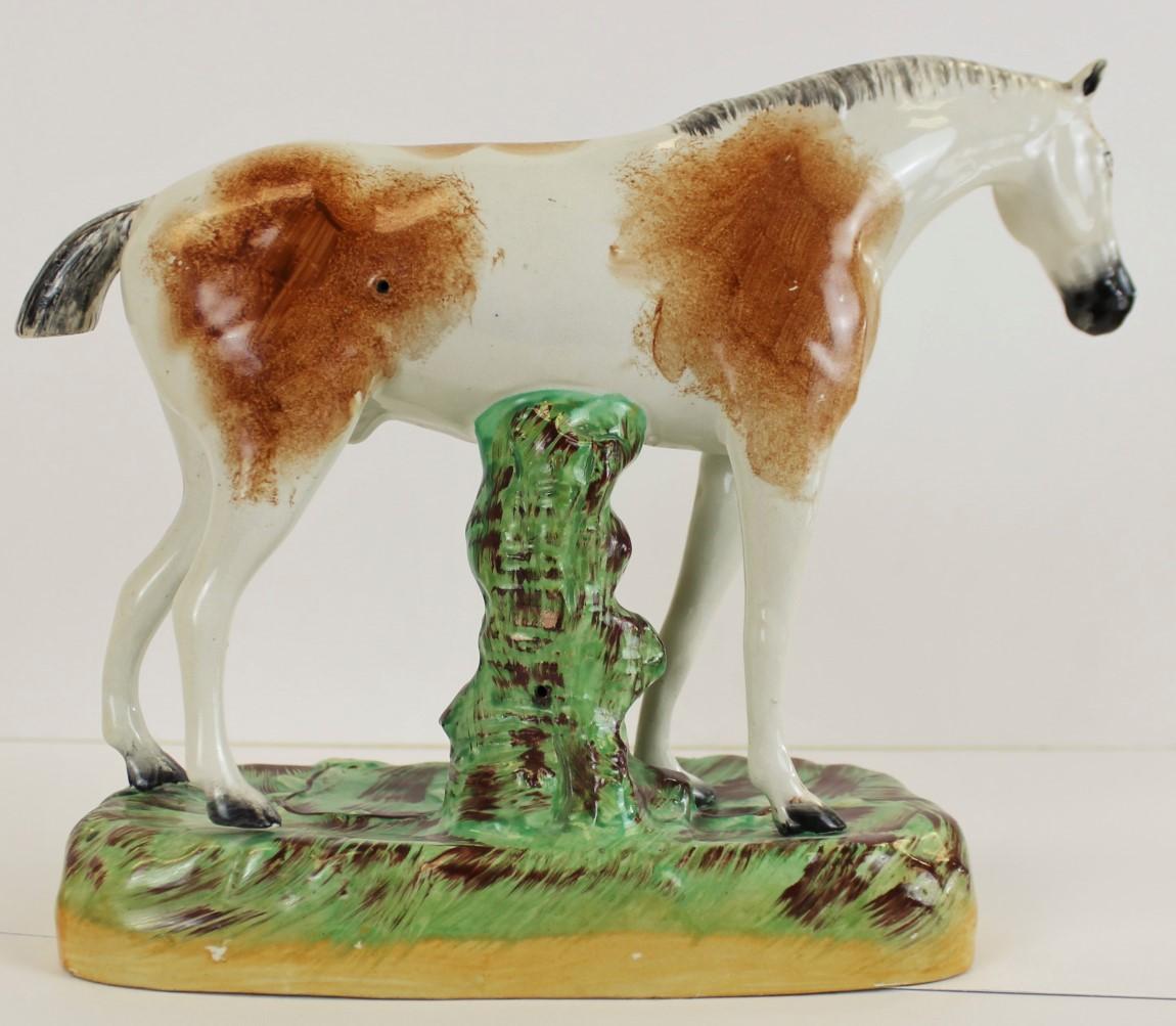 „Pair x Sponge glasierte Kent & Co Staffordshire-Pferde, um 1900“, Paar im Angebot 1