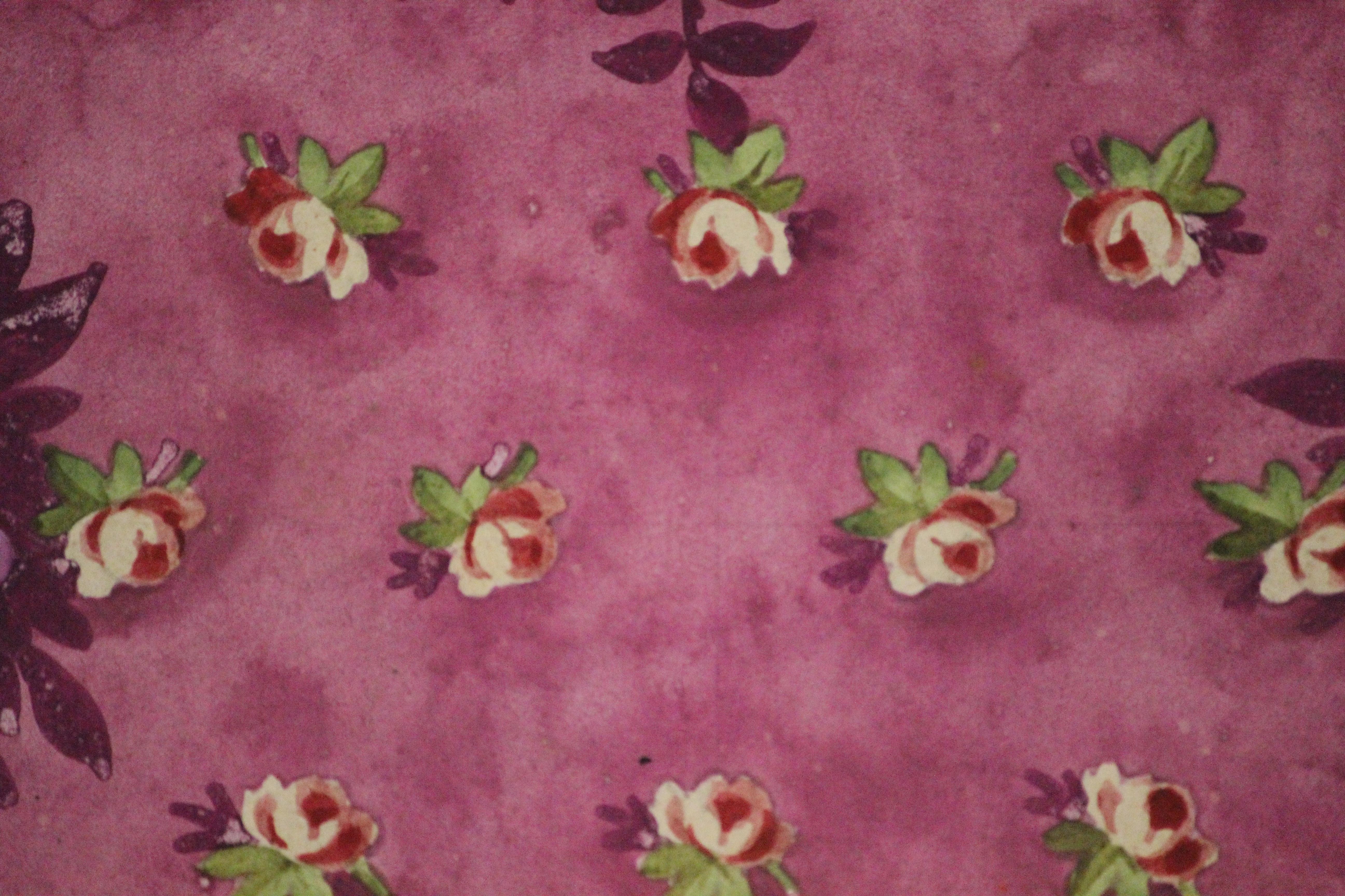 Aubusson Floral-Wandteppich in Gouache im Angebot 3
