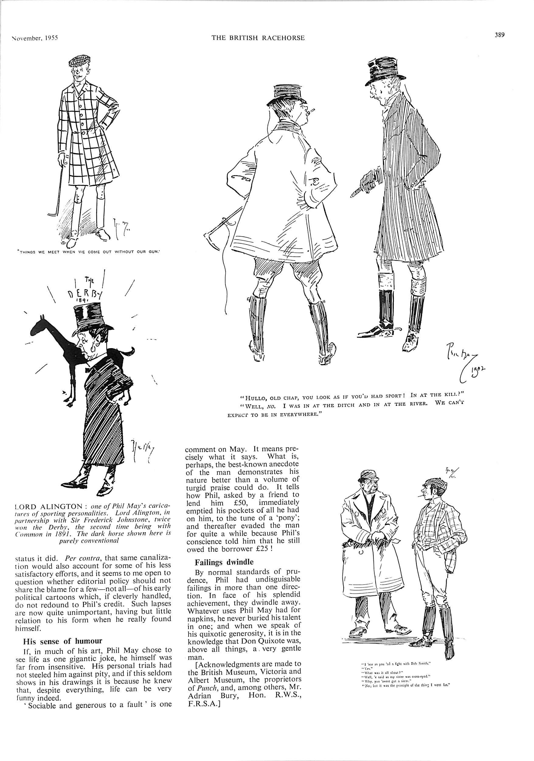 Hullo Old Chap You Look As If You'd Had Sport! 1902 by Phil May For Sale 4