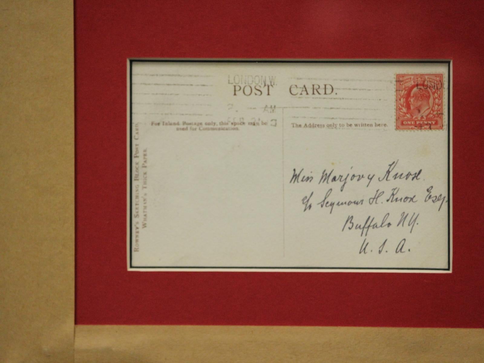 FIve c1910er Stift- und Tinte-Postkartenzeichnungen im Angebot 6