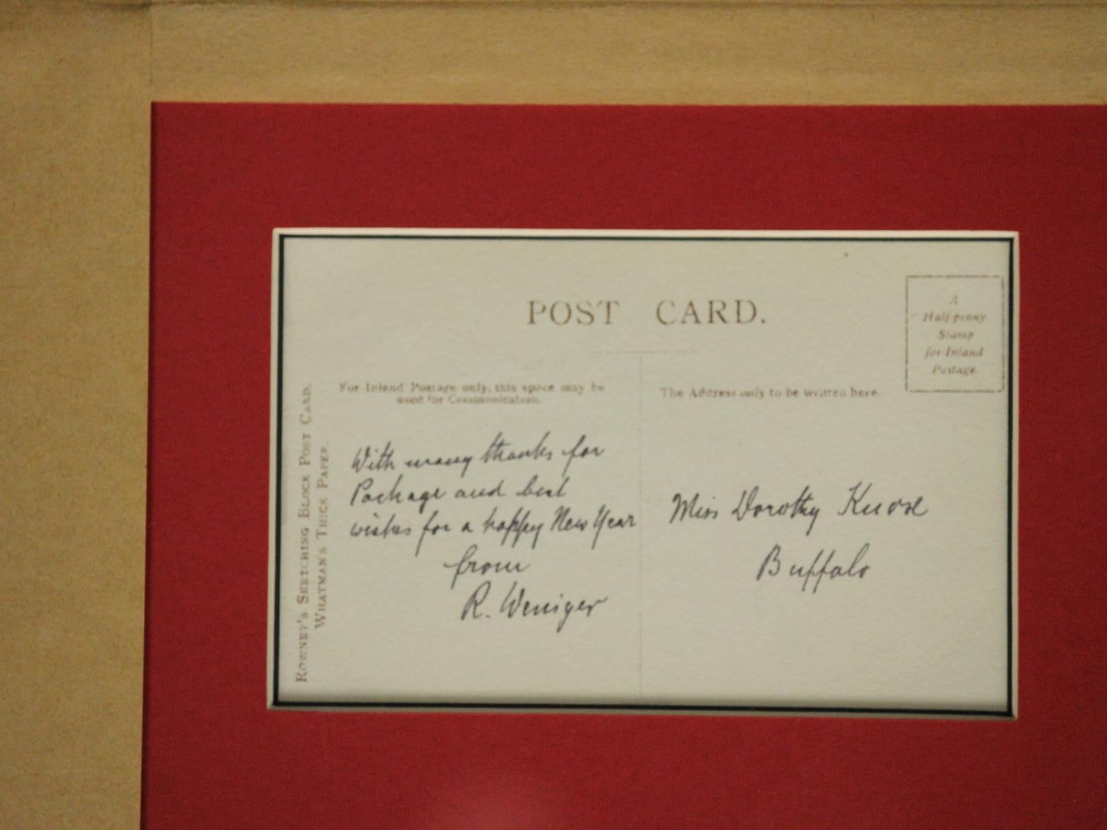 FIve c1910er Stift- und Tinte-Postkartenzeichnungen im Angebot 7