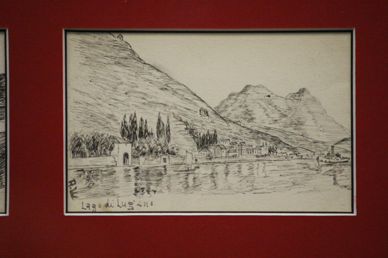 5 Postcard Pen & Ink c1910s Drawings from Italy For Sale 2
