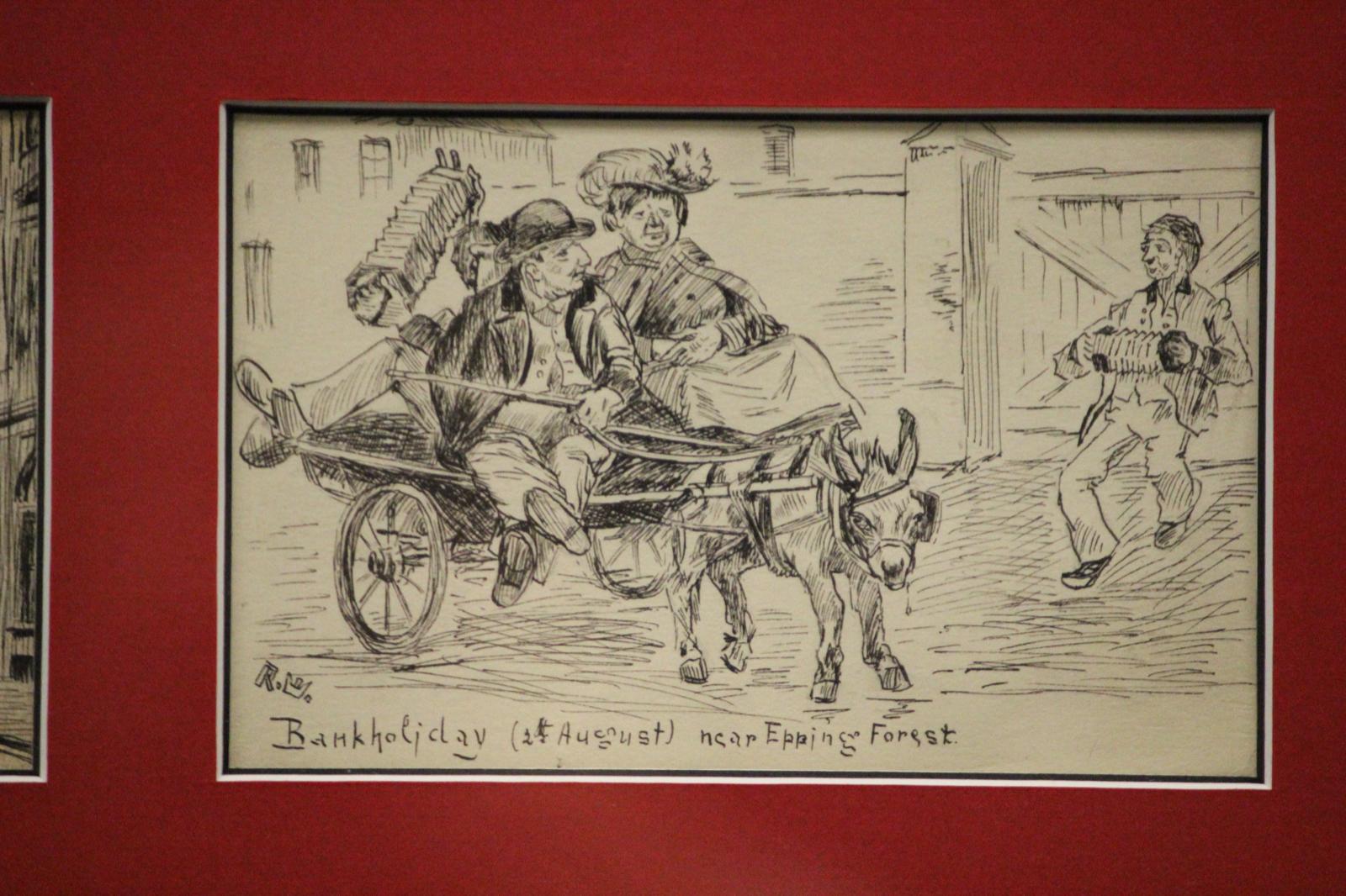 Six Pen & Ink c1910s Postcard Drawings For Sale 4