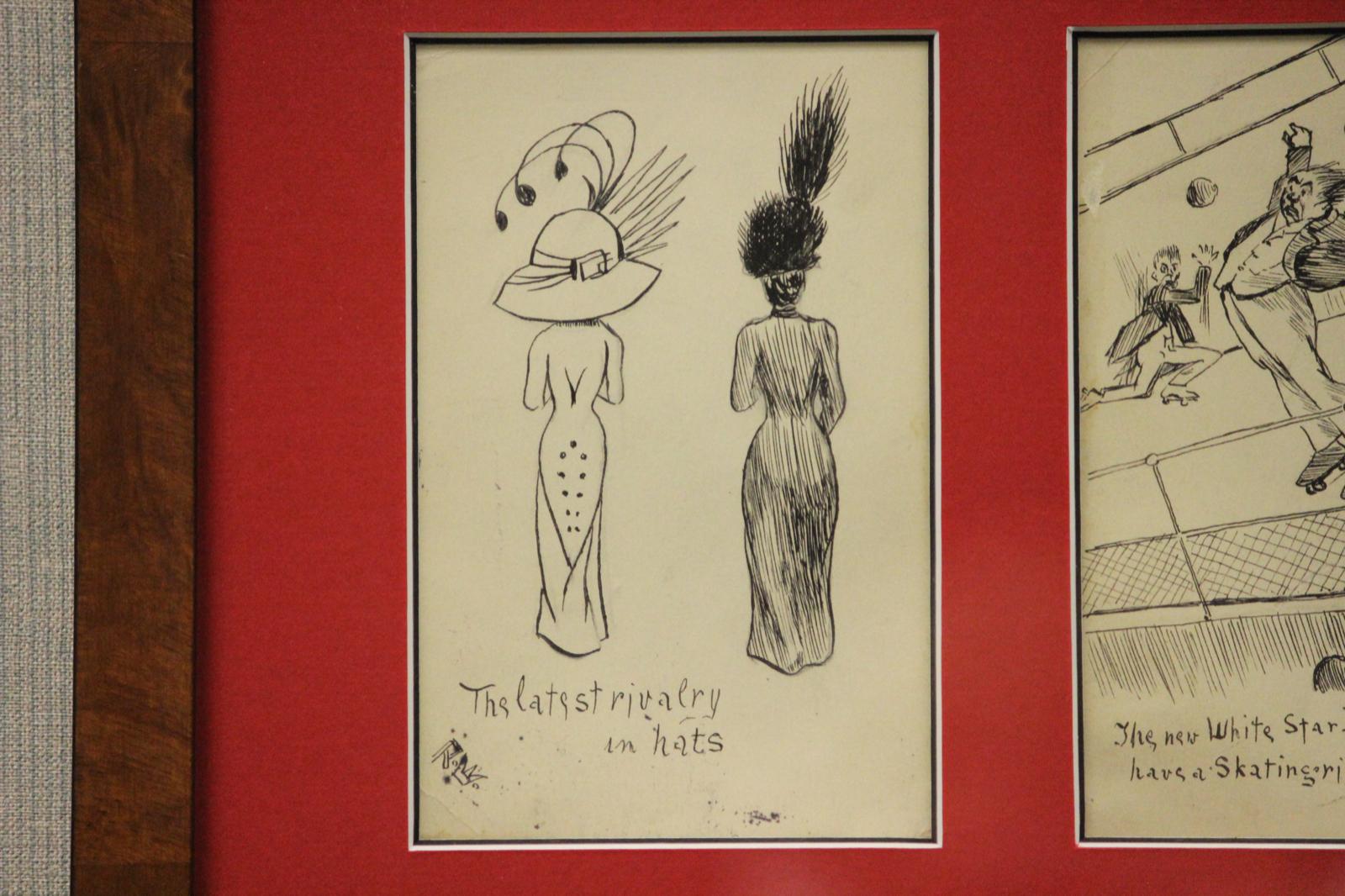 Satz von 4 handgezeichneten Postkarten aus Paris von R. Weniger mit Feder und Tinte aus den 1910er Jahren, adressiert an den Philanthropen Seymour H. Knox aus Buffalo, NY. 


Kunst Sz: 11 3/4 