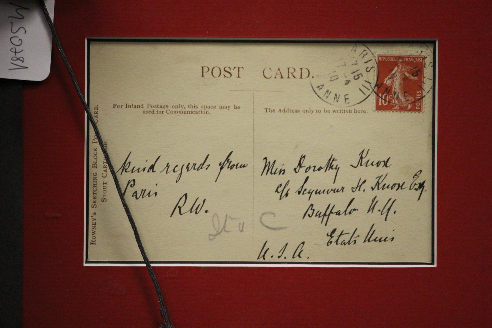 Vier c1910s Postkarte gerahmt Pen & Ink Zeichnungen im Angebot 5