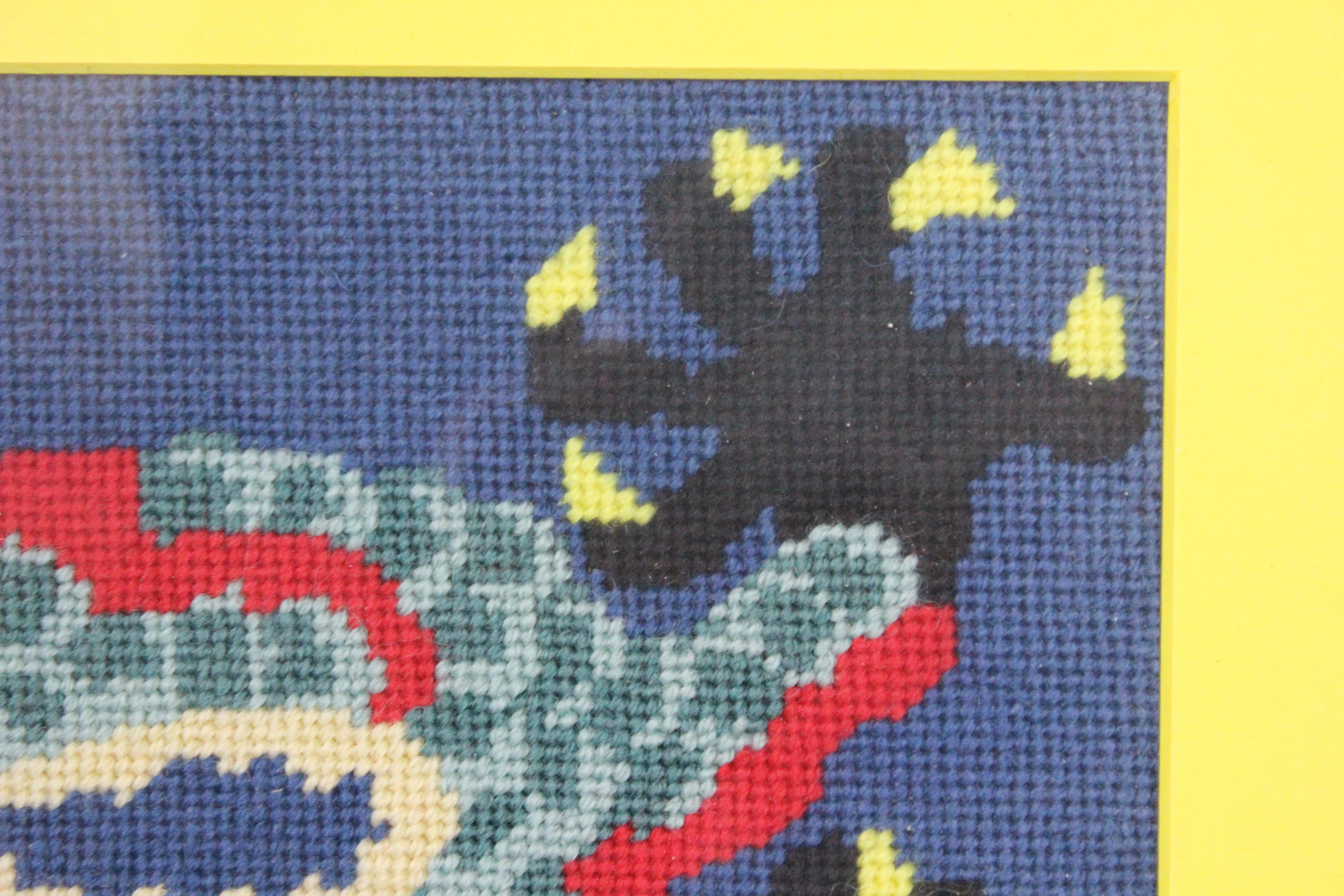 c1960s  needlepoint depicting a Chinese dragon

Panel Sz: 6