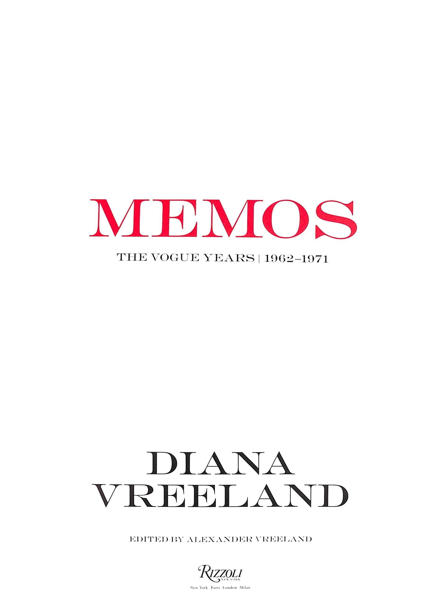 Diana Vreeland Memos: The Vogue Years 1962-1971