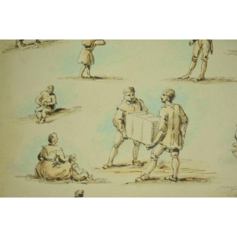 Attributed to William Henry Pyne (1769-1843) Figure Studies For Sale 1
