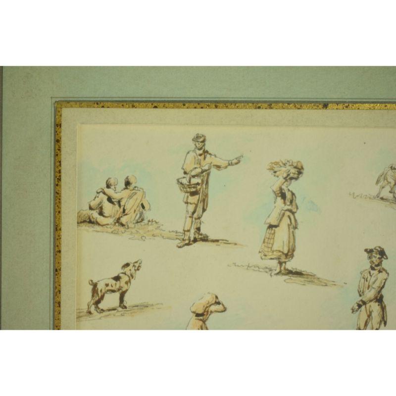 Attribué à William Henry Pyne (1769-1843) Études de figures en vente 3
