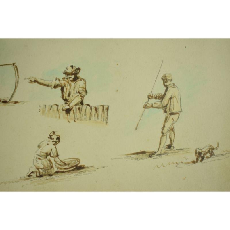 Attributed to William Henry Pyne (1769-1843) Figure Studies For Sale 2