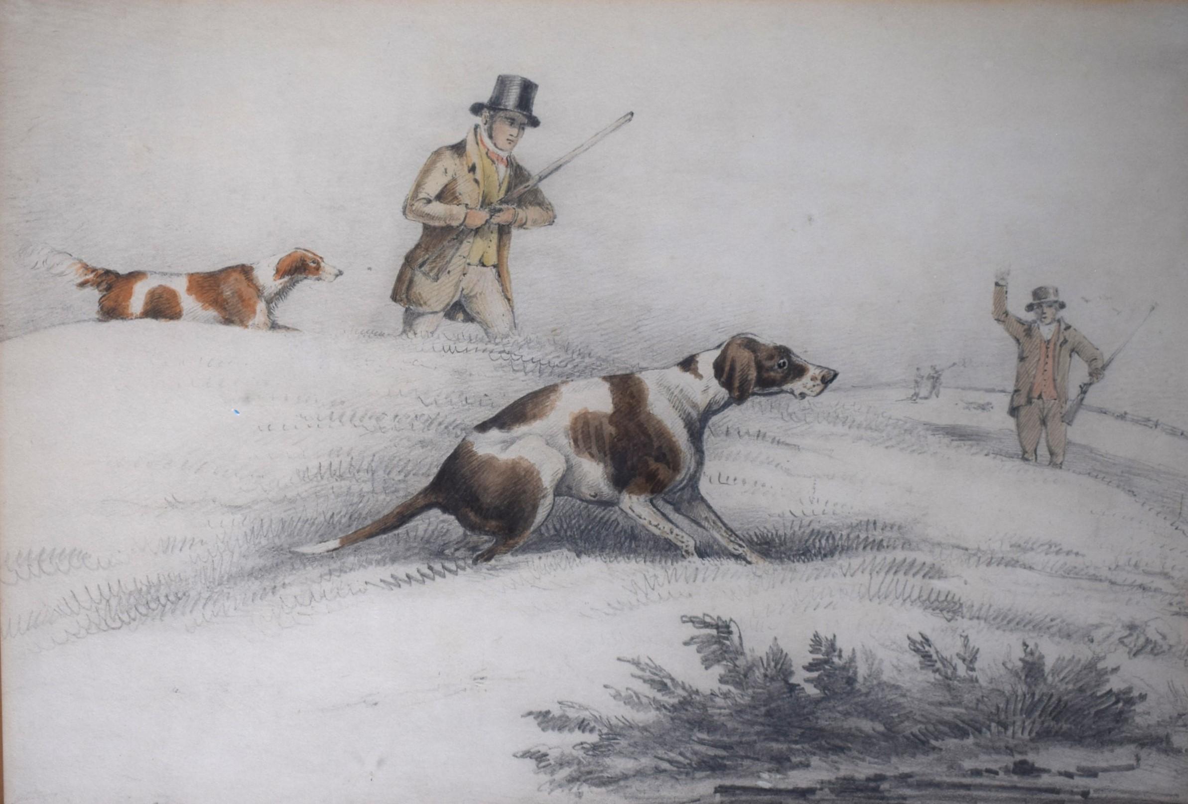 « Hommes Shooting », aquarelle d'Henry Alken en vente 1