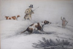 "Huntsmen Shooting" Watercolour Drawing By Henry Alken