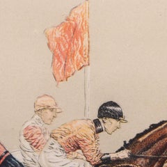 Paul Brown Litografia a colori "L'acqua - Aintree" da The Grand National