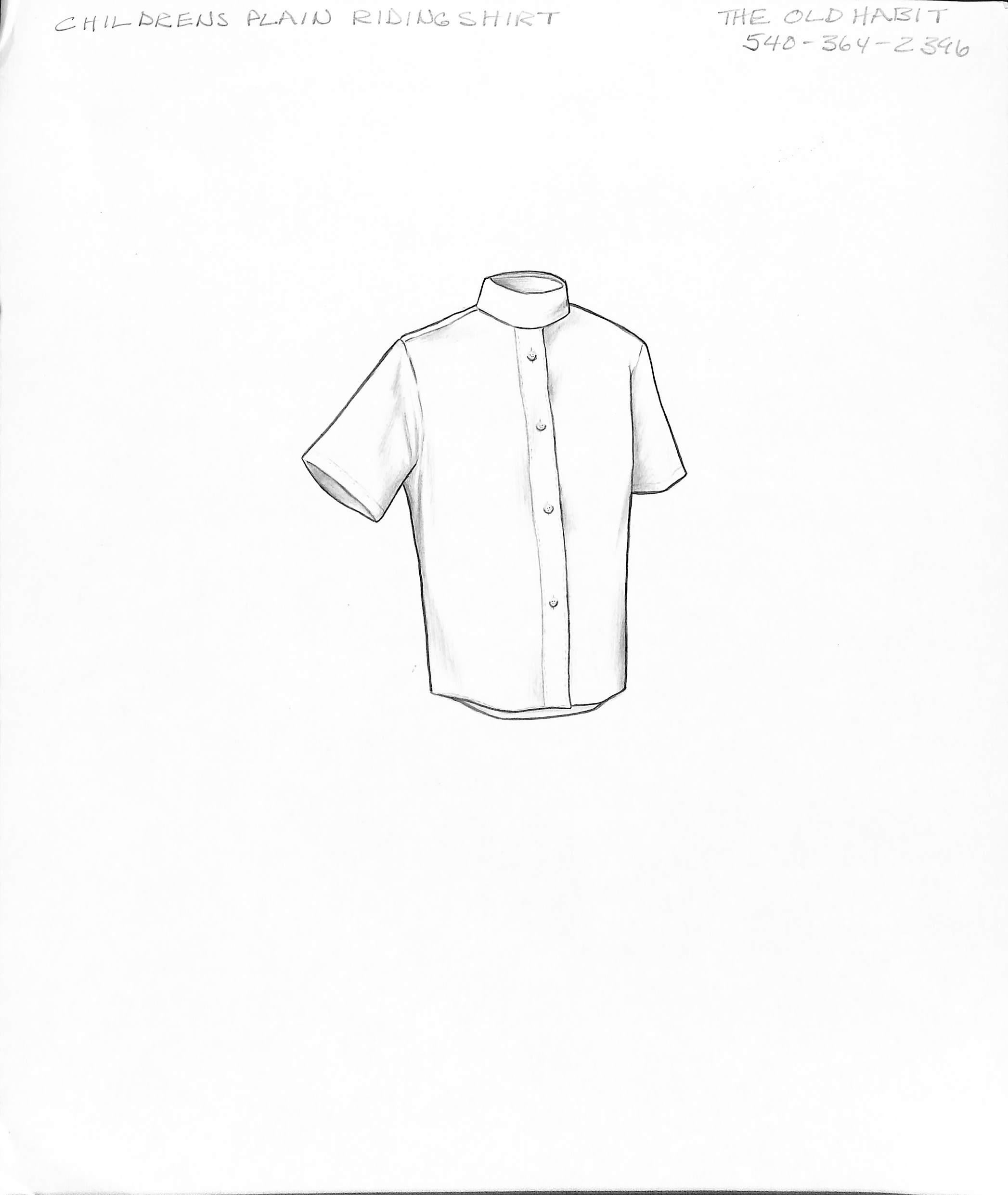 Childrens Plain Riding Shirt Graphite Drawing - Art by Unknown