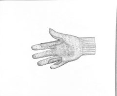 Ladies Cotton Knit/ Leather Reinforced Glove 2000 Graphite Drawing