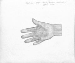 Damen-Baumwoll-Strick-/Leder-Handschuh verstärkter Handschuh 2000 Graphitzeichnung