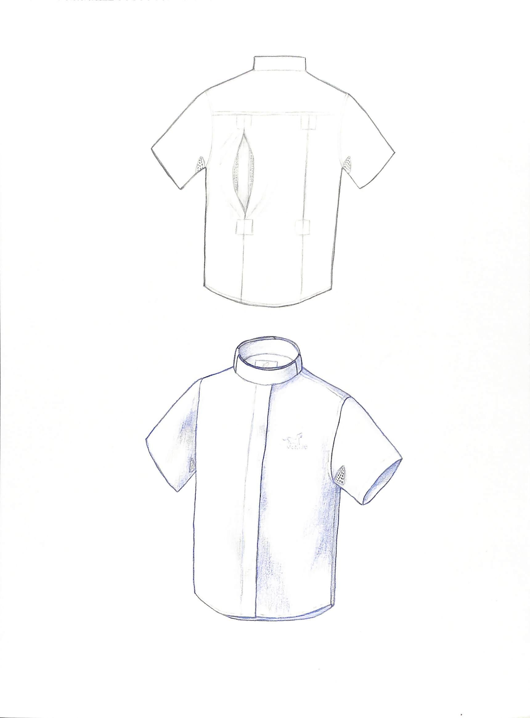 Childrens Vented Shirt Graphite Drawing - Art by Unknown