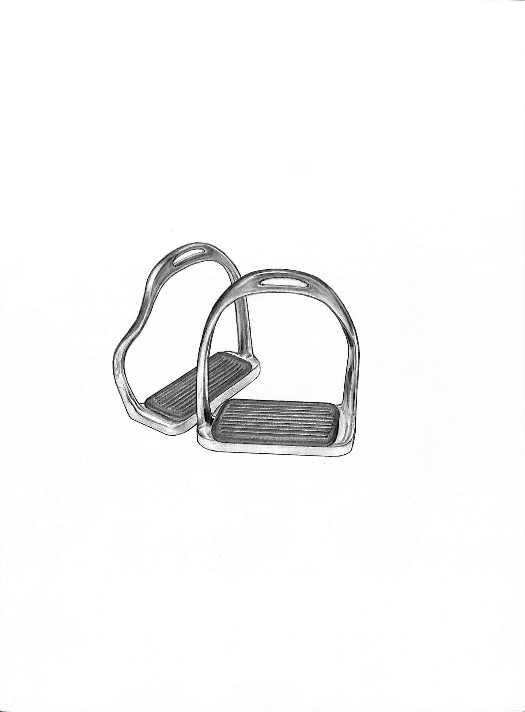 Stirrups Graphite Drawing - Art by Unknown