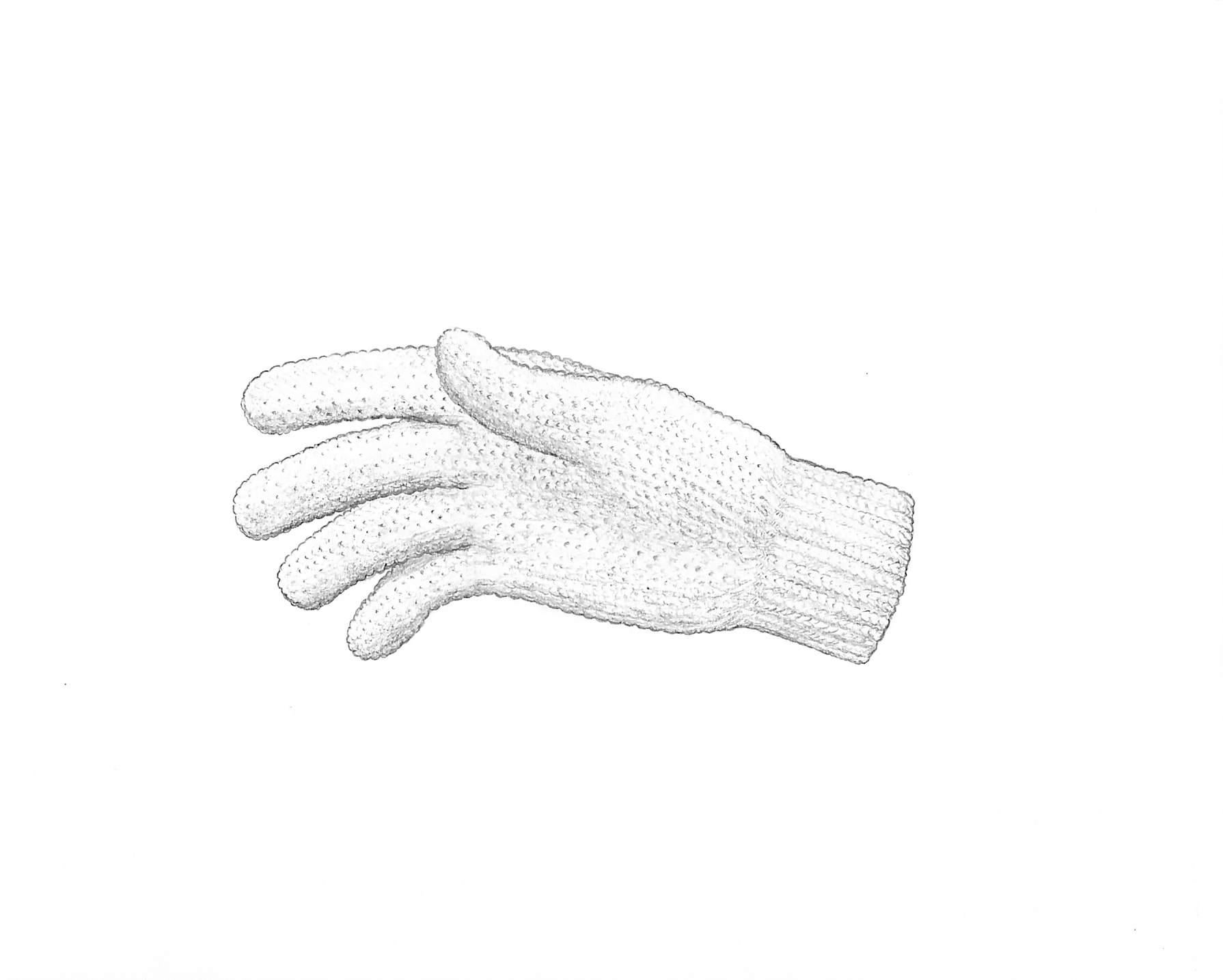Wool Hunting Glove 2001 Graphite Drawing - Art by Unknown