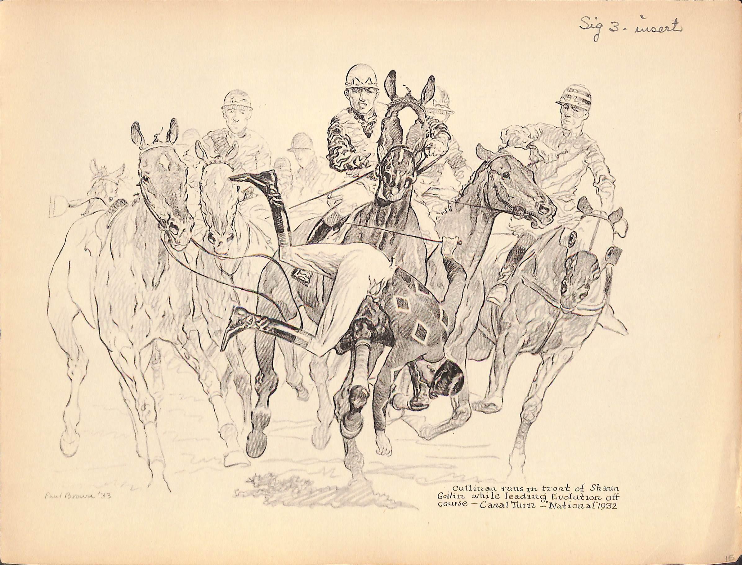 Cullinan Runs In Front Of Shaun Goilin While Leading Evolution Off Course Grand  - Art by Paul Desmond Brown