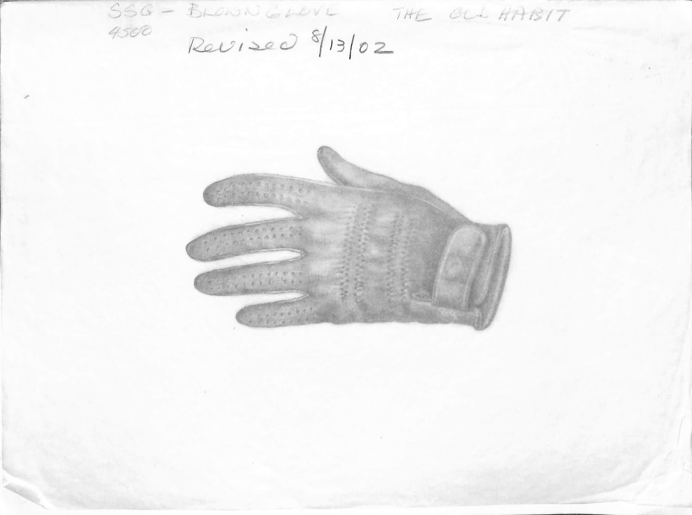 Brown Glove 2002 Graphite Drawing - Art by Unknown