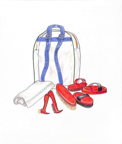 Shavepack, Pony Tack, & Equipment Watercolor