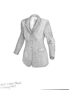 Manteau découpé « Fox » en tweed pour femmes 2002 Drawing Graphite