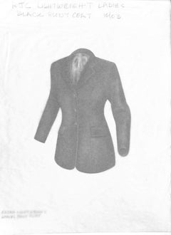 Lightweight Ladies Black Hunt Coat 2003 Graphite Drawing