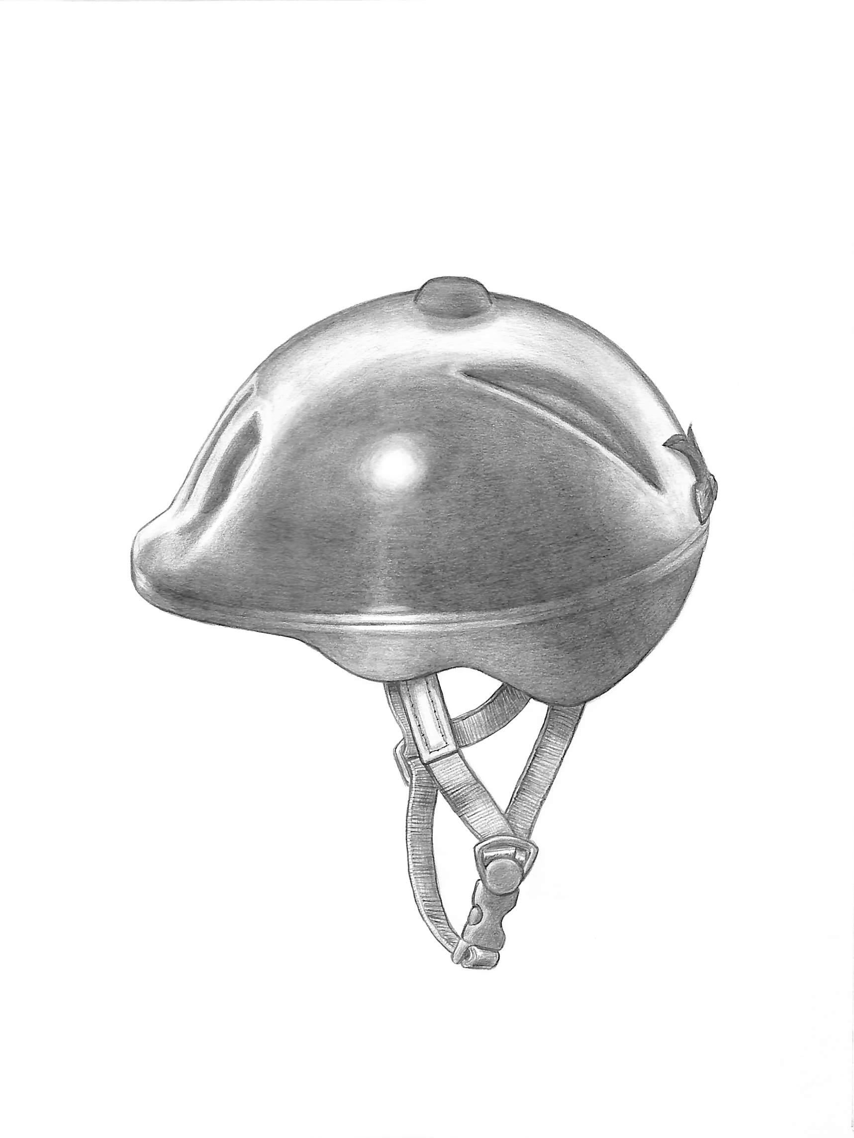 Milano Toddler Helmet Graphite Drawing - Art by Unknown