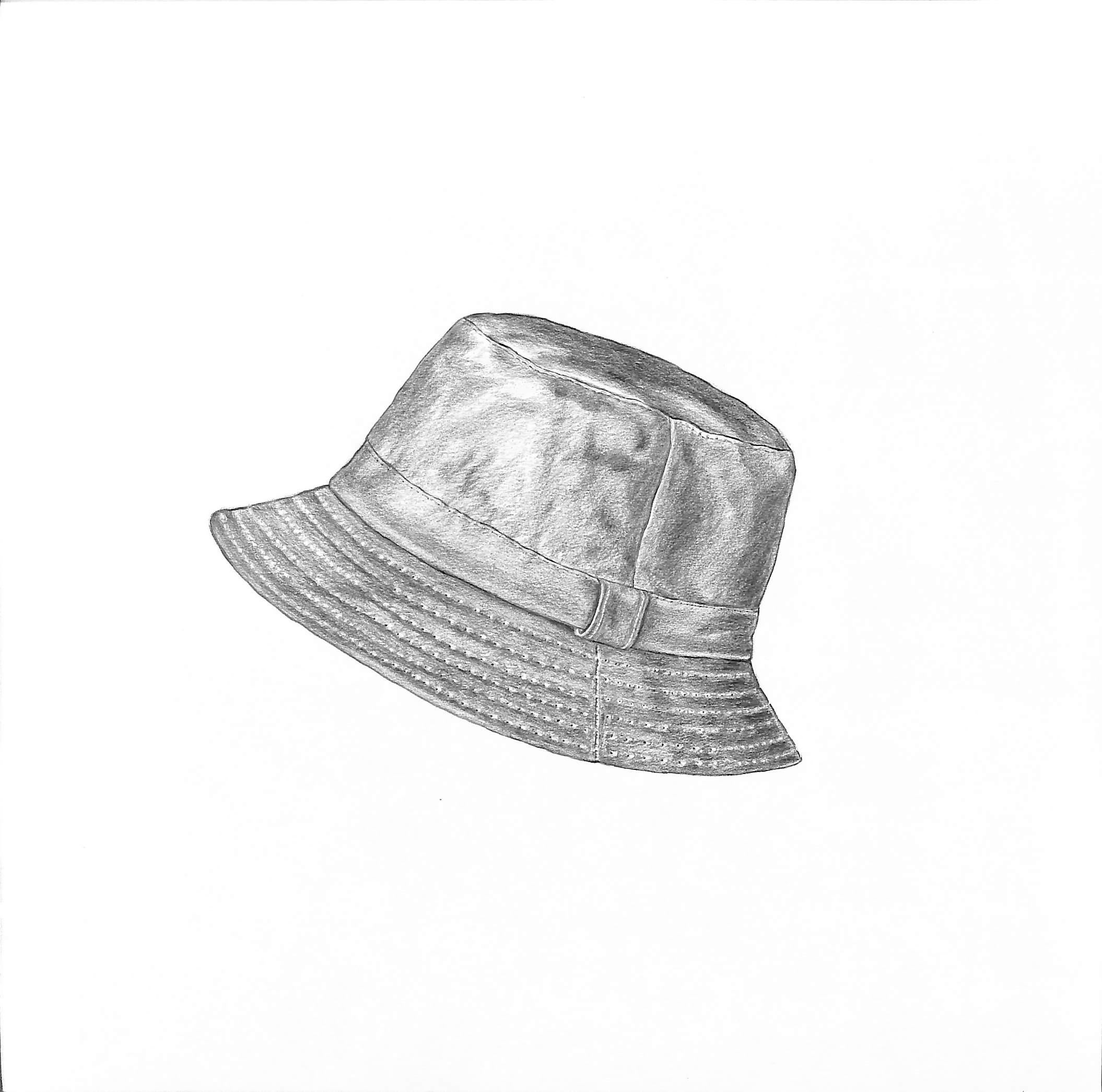Wax Cotton Bush Hat Graphite Drawing - Art by Unknown