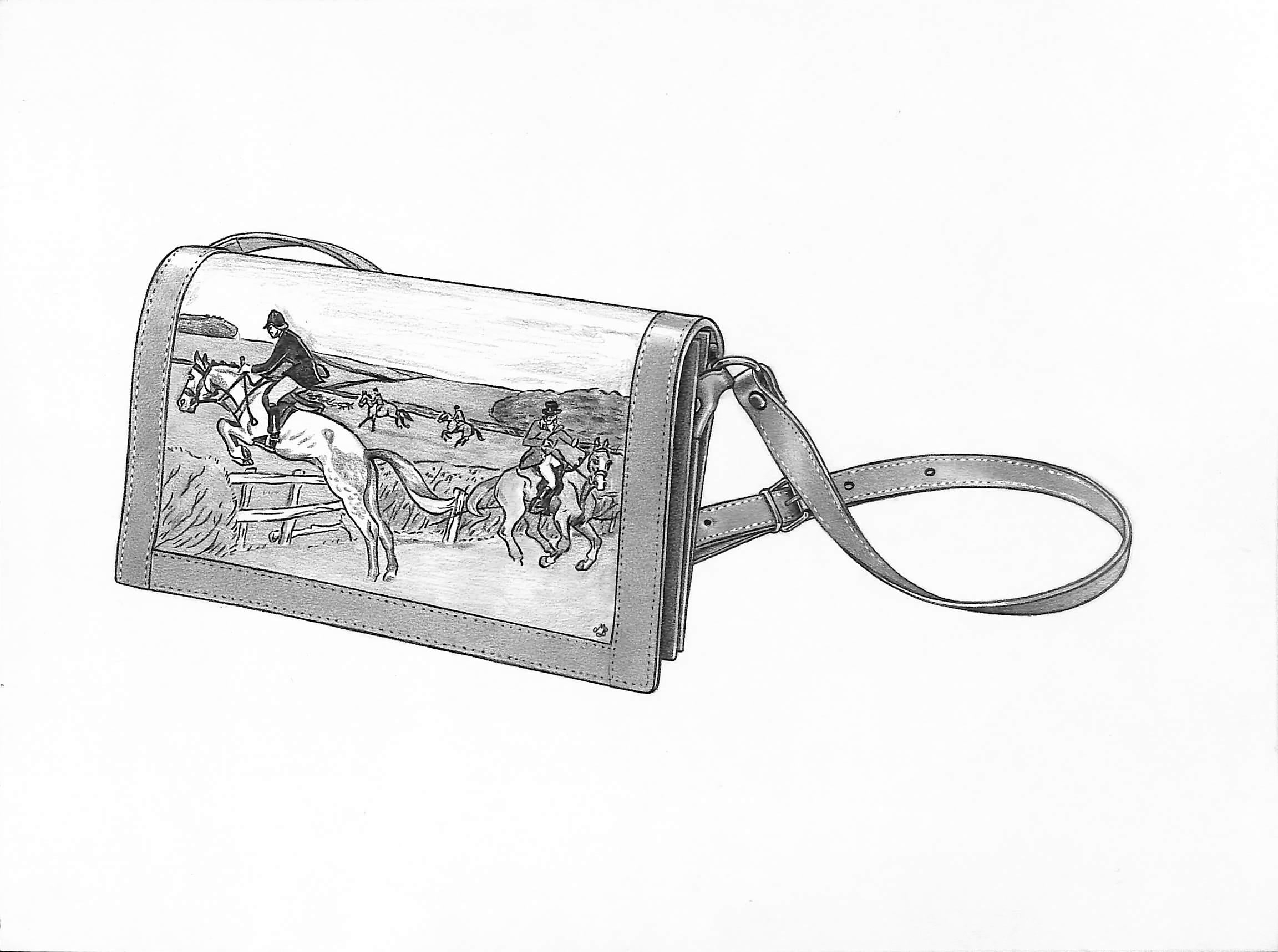 Fox-Hunter's Purse Graphite Drawing - Art by Unknown