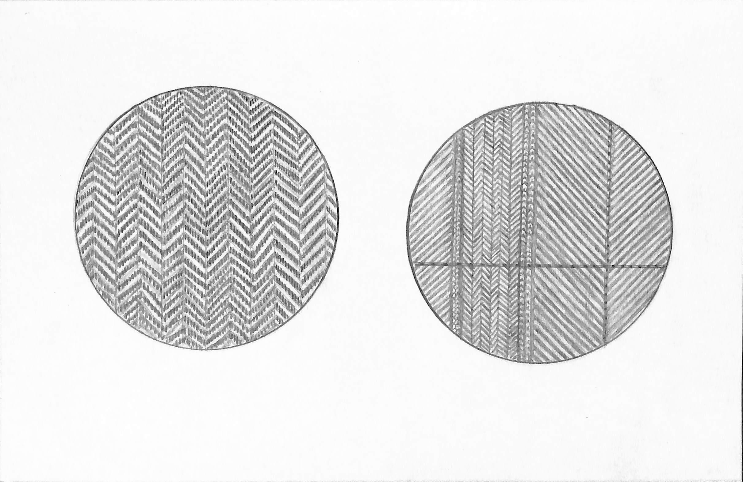 Ladies Herringbone Tweed Detail 2000 Graphite Drawing - Art by Unknown