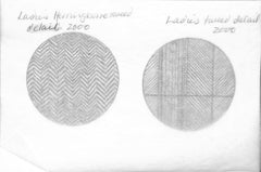 Ladies Herringbone Tweed Detail 2000 Graphite Drawing