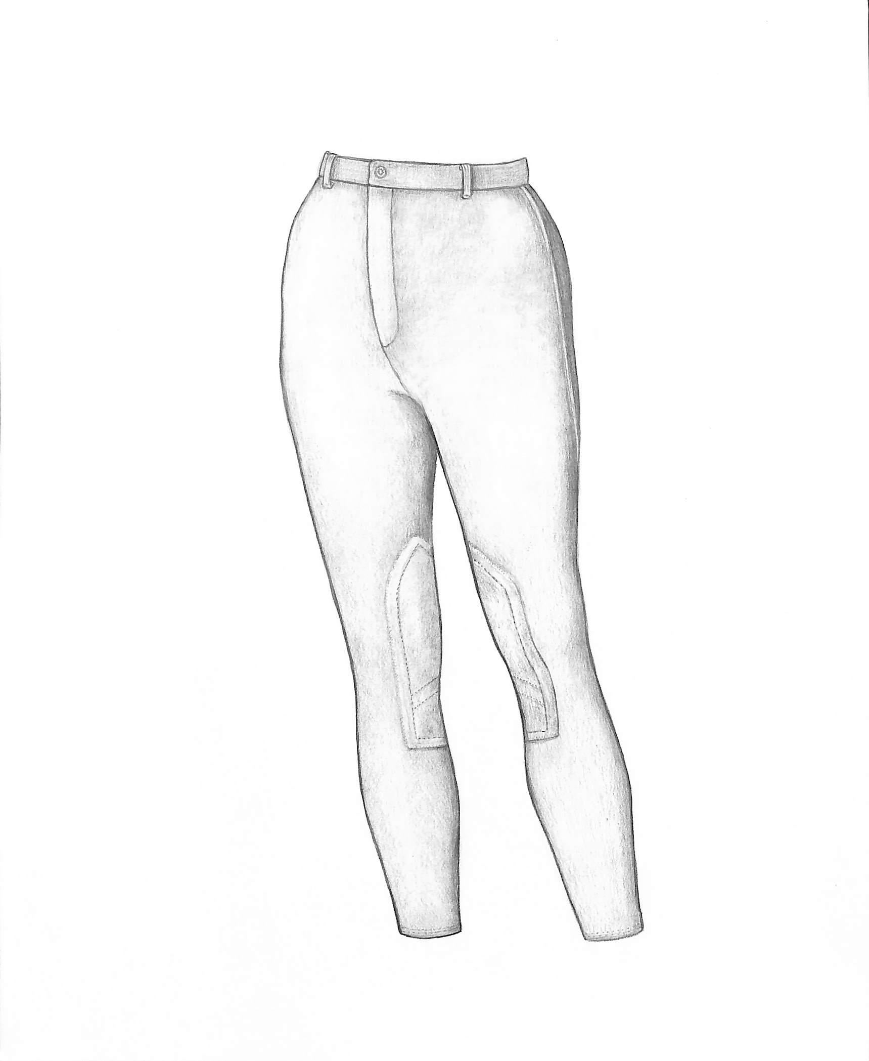 Drawing Ladies Cool coton Breech Graphite