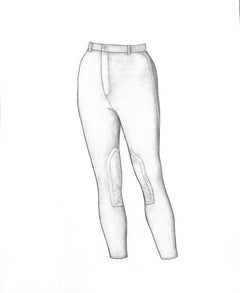 Ladies Cool Cotton Breech Graphite Drawing