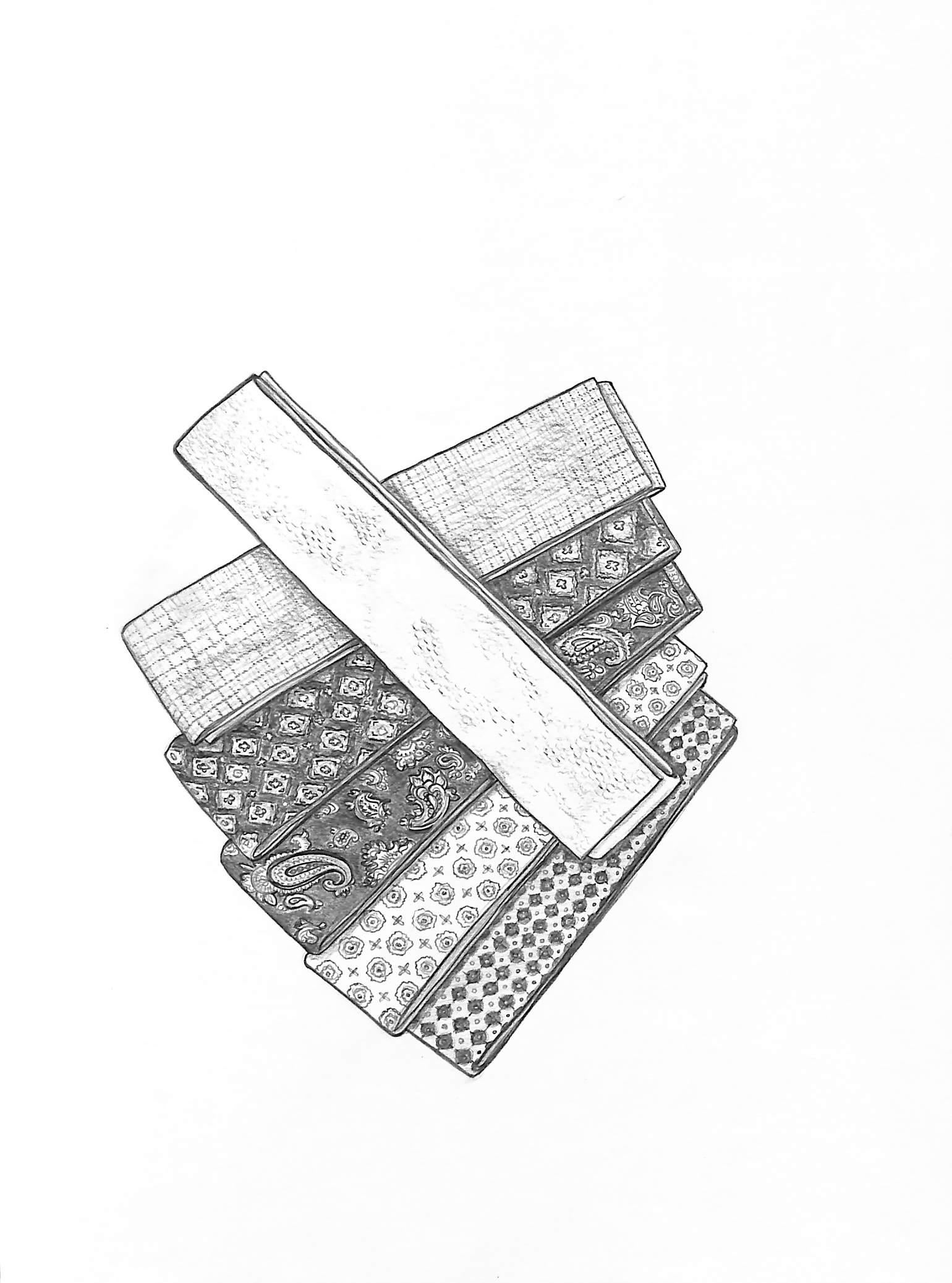 Stock Ties Graphite Drawing - Art by Unknown