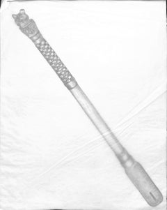 Riding Crop Graphit-Zeichnung mit Fuchspelzbesatz