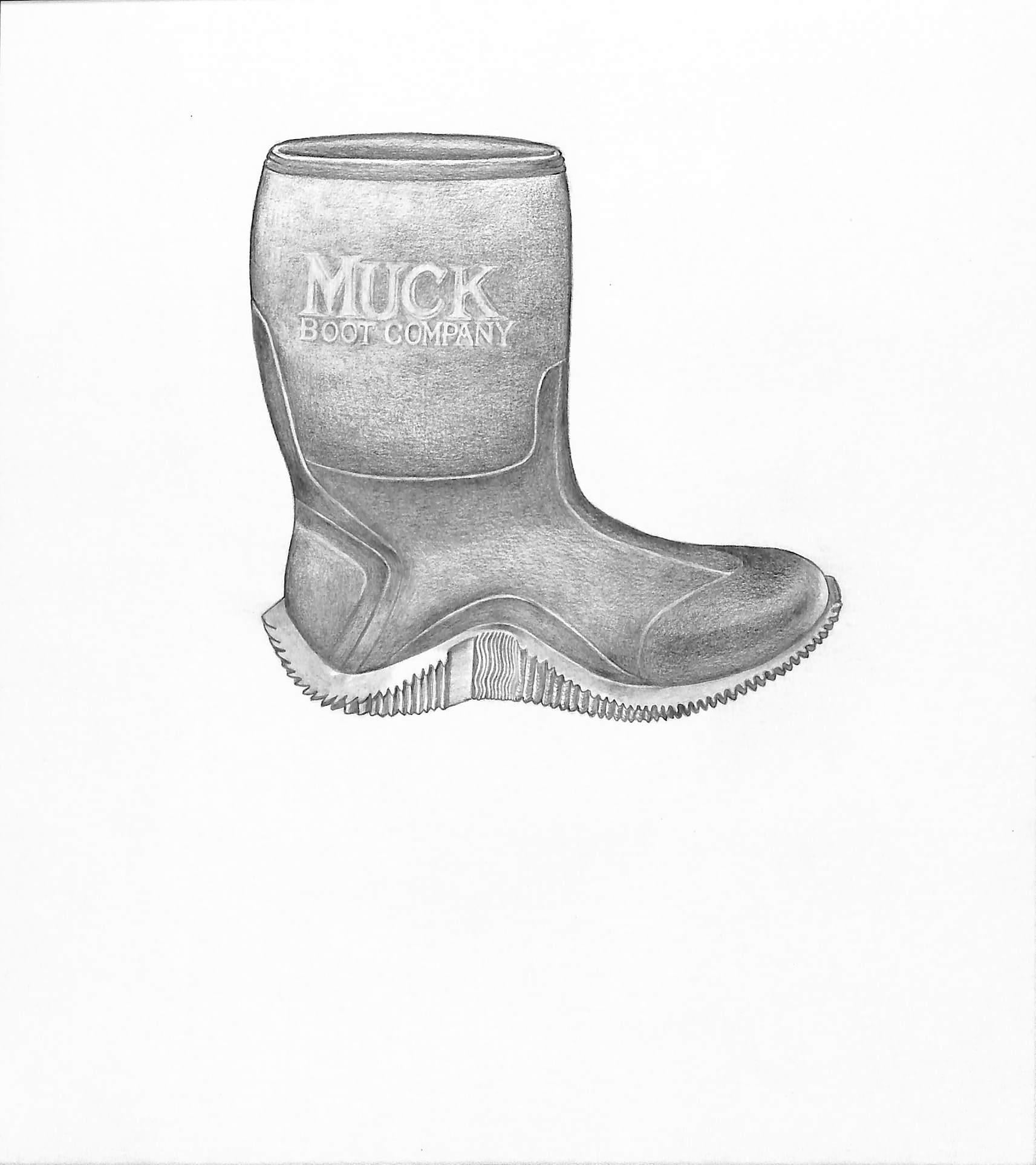Muck Boot Graphite Drawing - Art by Unknown