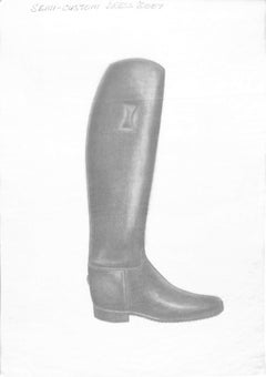 Bota de vestir semipersonalizada Dibujo en grafito