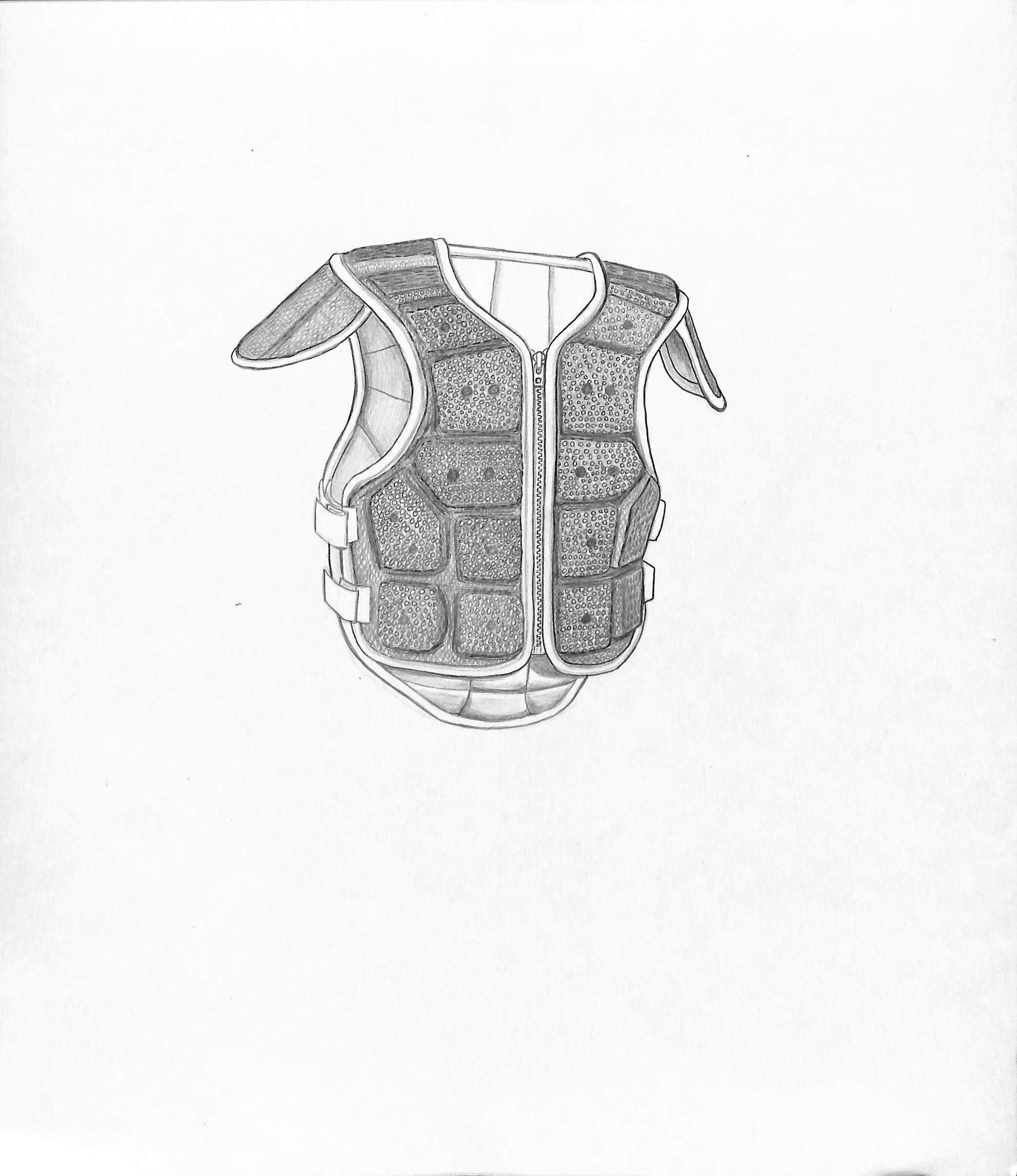 Body Protector Graphite Drawing - Art by Unknown