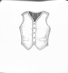 Used Hunting Vest Graphite Drawing