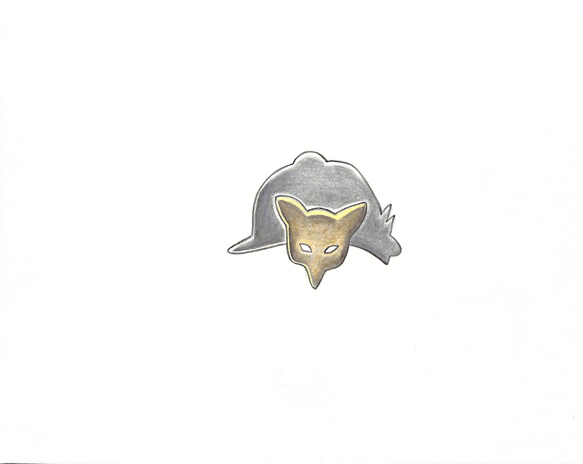 Hunt Mascot Pin Graphite Drawing - Art by Unknown